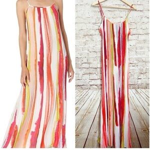 BB Dakota Bon Voyage Striped Maxi Dress Size Medium